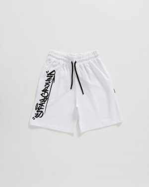 White Sprayground Bermuda Tag Kids' Shorts | 188934540