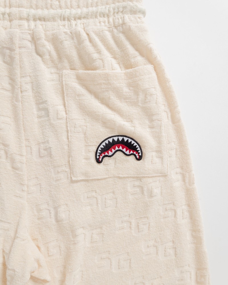 Beige Sprayground Bermuda Jacquard Women's Shorts | 504161391