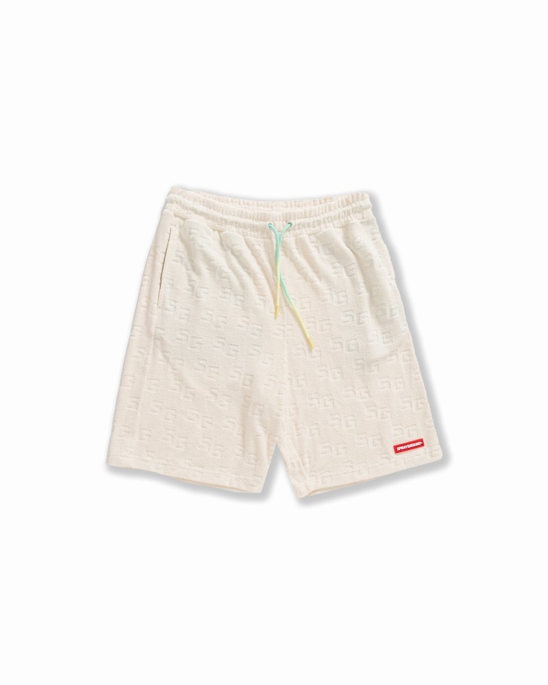 Beige Sprayground Bermuda Jacquard Women\'s Shorts | 504161391