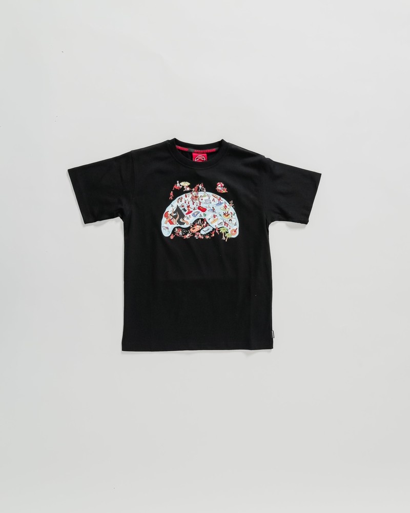 Black Sprayground House Party Kids\' T Shirts | 978721394