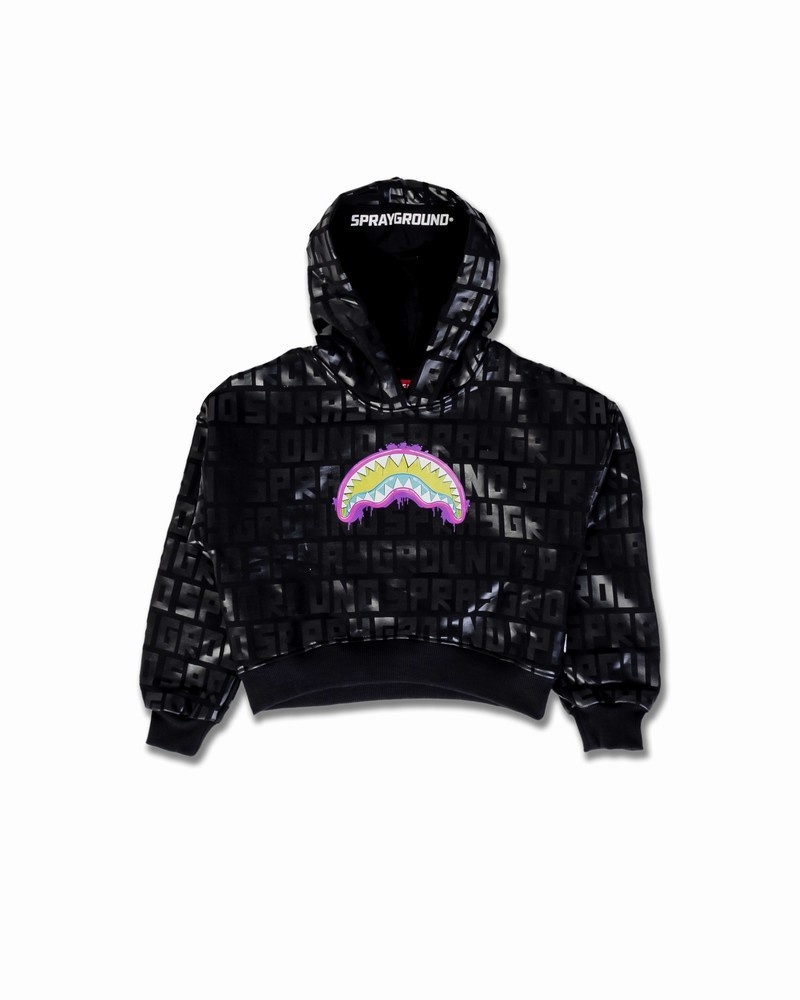 Black Sprayground Infiniti Kids\' Hoodie | 33416330