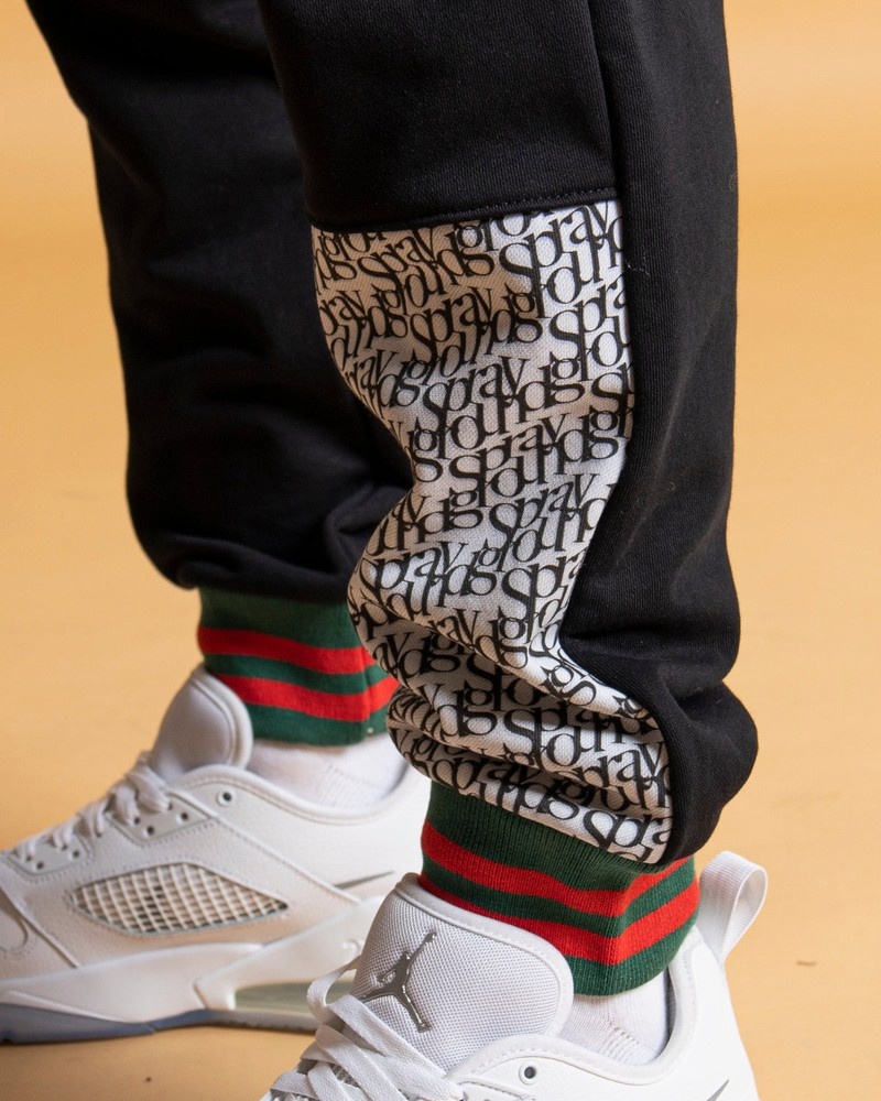 Black Sprayground Joggers Sg All Day Men's Pants | 555752855