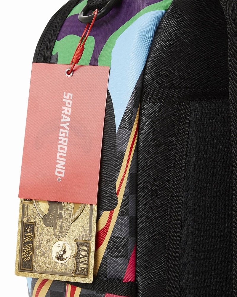 Black Sprayground Laffy Taffy Dlxvf Men's Backpacks | 633860196