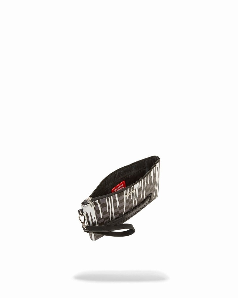 Black Sprayground Platinum Drips Men's Clutch Bags | 99166269