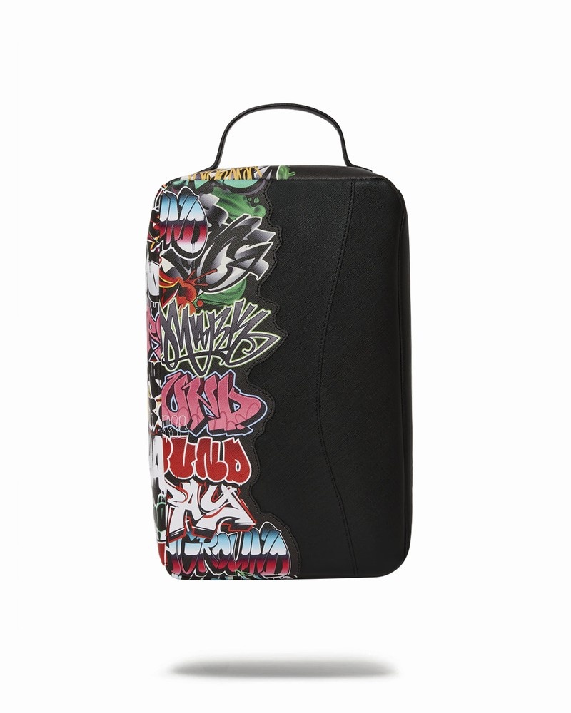 Black Sprayground Pochette Half Graff 2 Sneaker Holder Men's Backpacks | 91694454