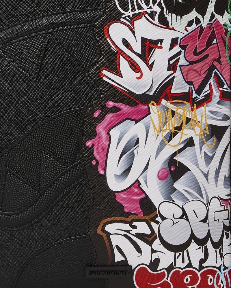 Black Sprayground Pochette Half Graff 2 Sneaker Holder Men's Backpacks | 91694454