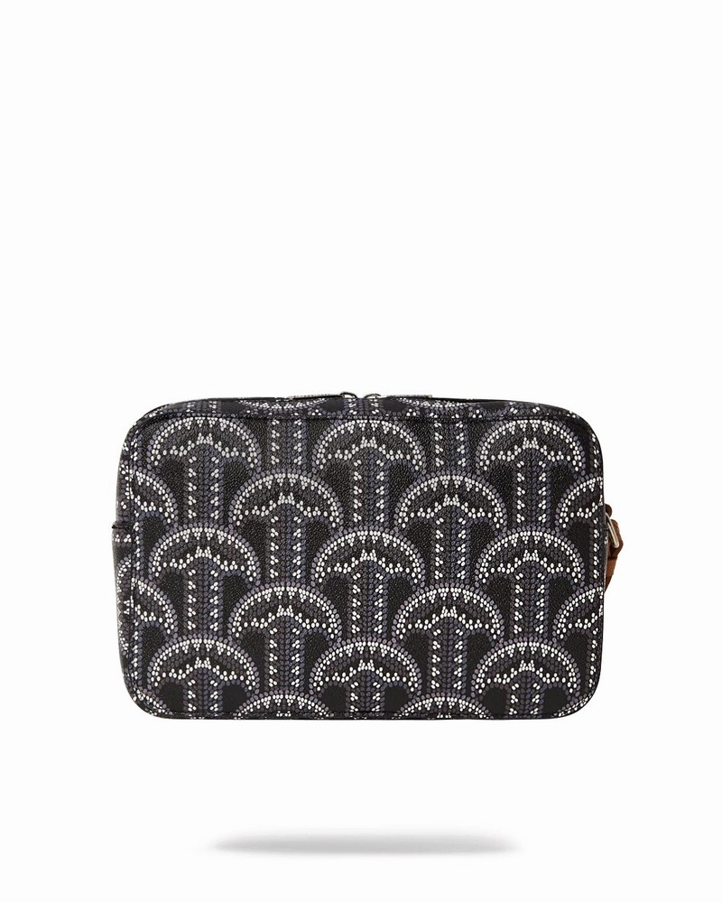 Black Sprayground Pochette Illuchains Men's Toiletry Bags | 840826037