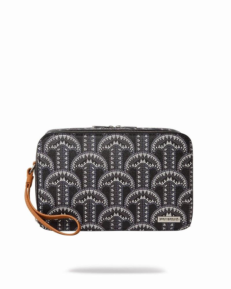 Black Sprayground Pochette Illuchains Men\'s Toiletry Bags | 840826037