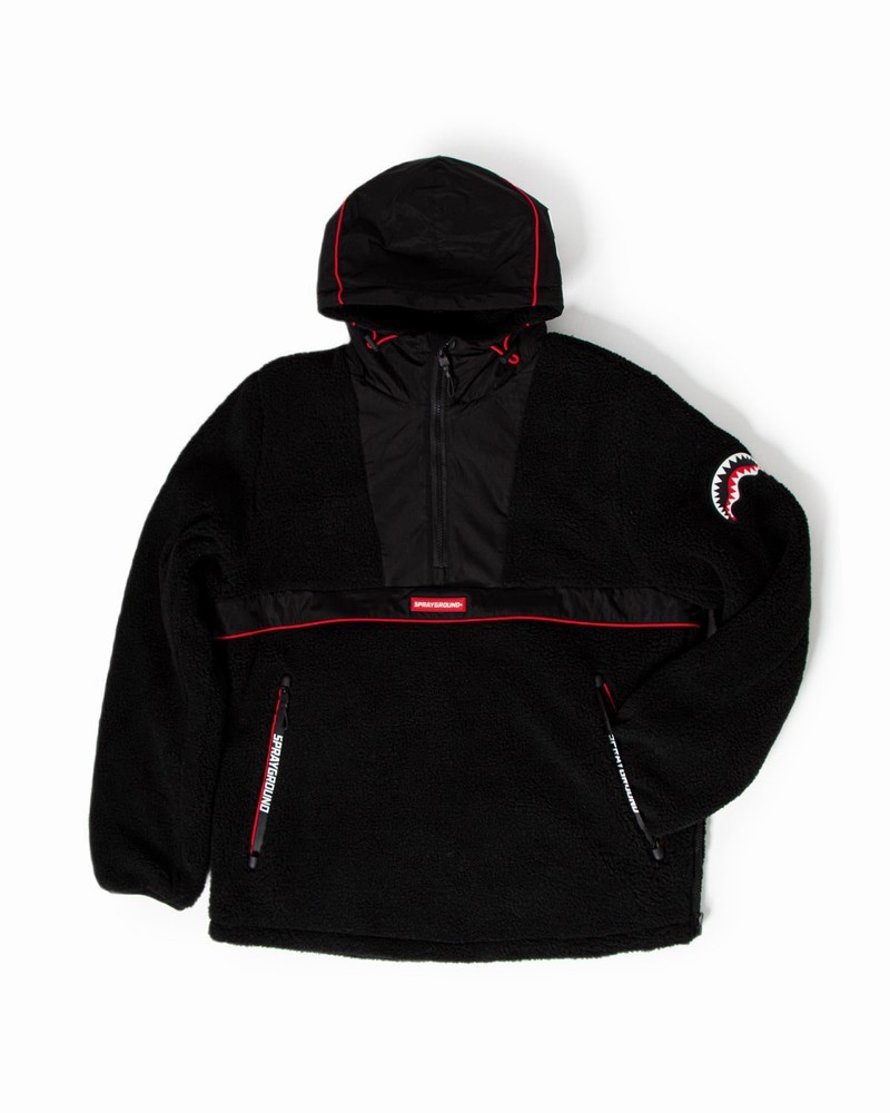 Black Sprayground Sg Teddybear Men\'s Jackets | 48647213