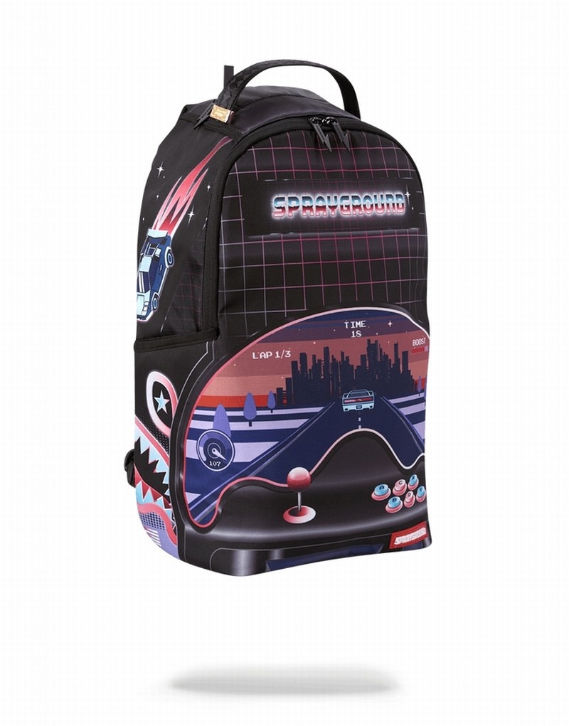 Black Sprayground Sharkade Men's Backpacks | 108952192