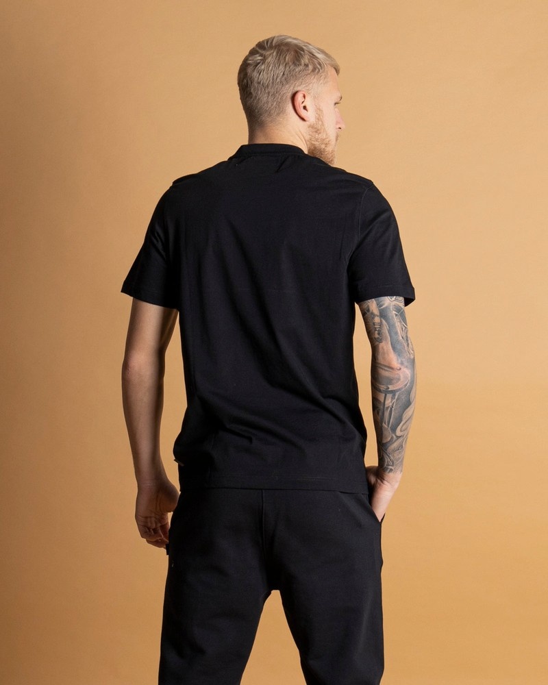 Black Sprayground Stampa Stereo Men's T Shirts | 200628638