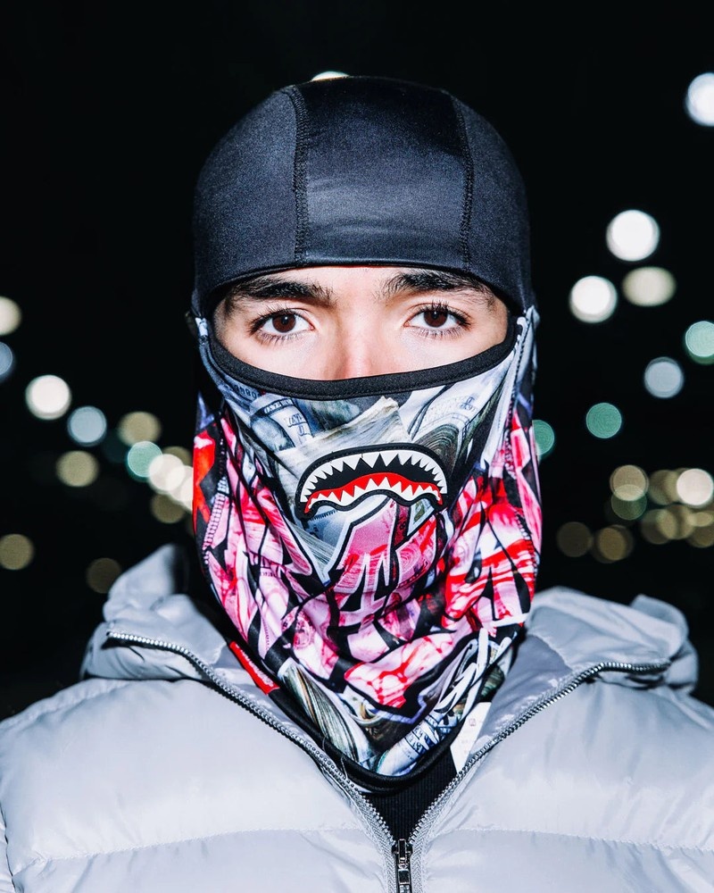 Black Sprayground Stashed Tagged Men's Ski Masks | 21872700