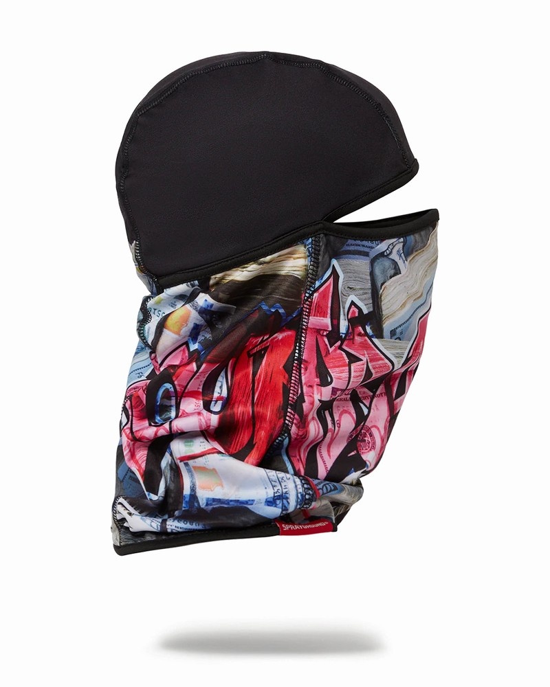 Black Sprayground Stashed Tagged Women's Ski Masks | 229987765