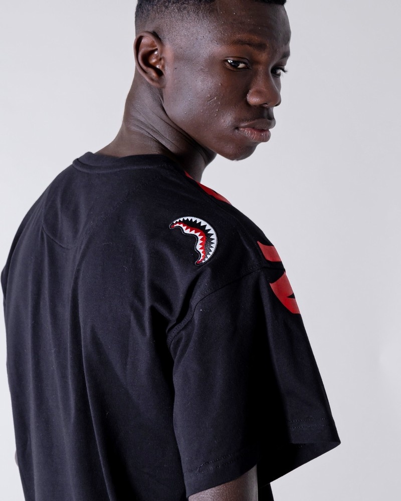 Black Sprayground Tag Men's T Shirts | 676070702