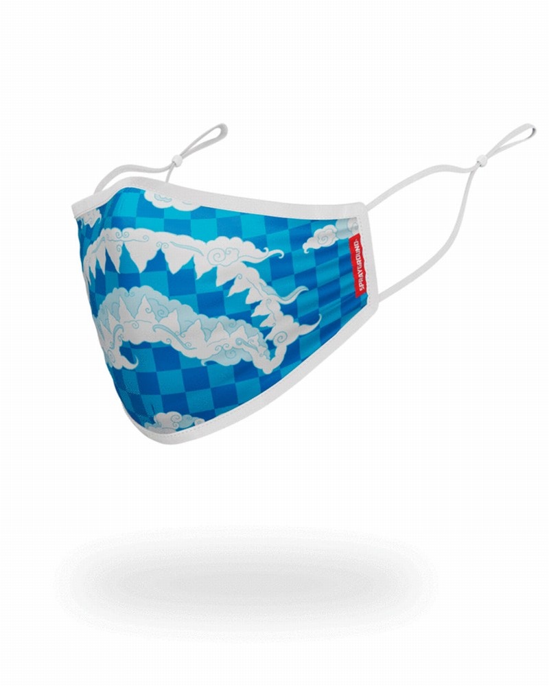 Blue Sprayground Fixed Filter Cloud Dragon Fashion Men's Face Masks | 889847987