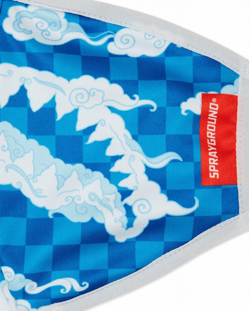 Blue Sprayground Fixed Filter Cloud Dragon Fashion Men's Face Masks | 889847987