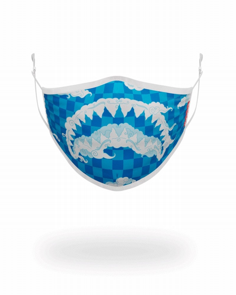 Blue Sprayground Fixed Filter Cloud Dragon Fashion Men\'s Face Masks | 889847987