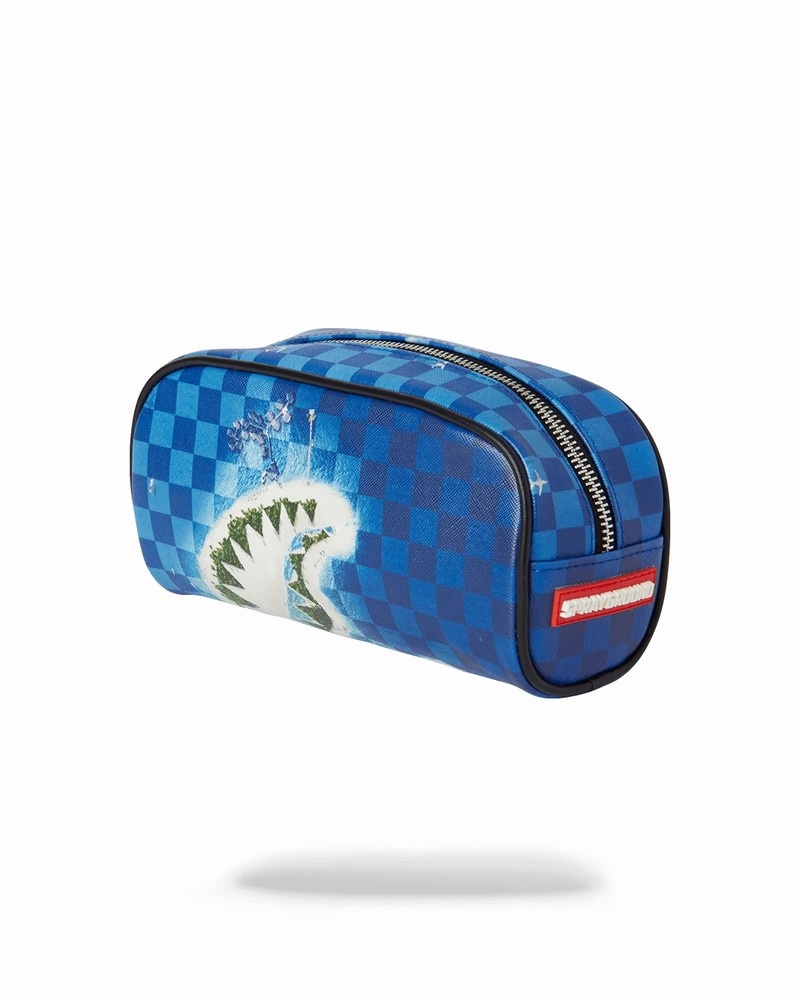 Blue Sprayground Republic Of Shark Island Men's Pouches | 845222557