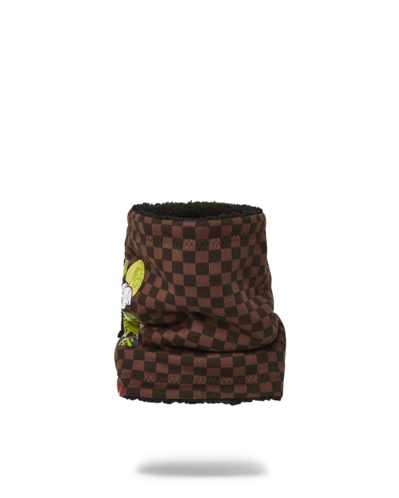 Brown Sprayground Chase Bank Men\'s Neck Warmer | 396821884