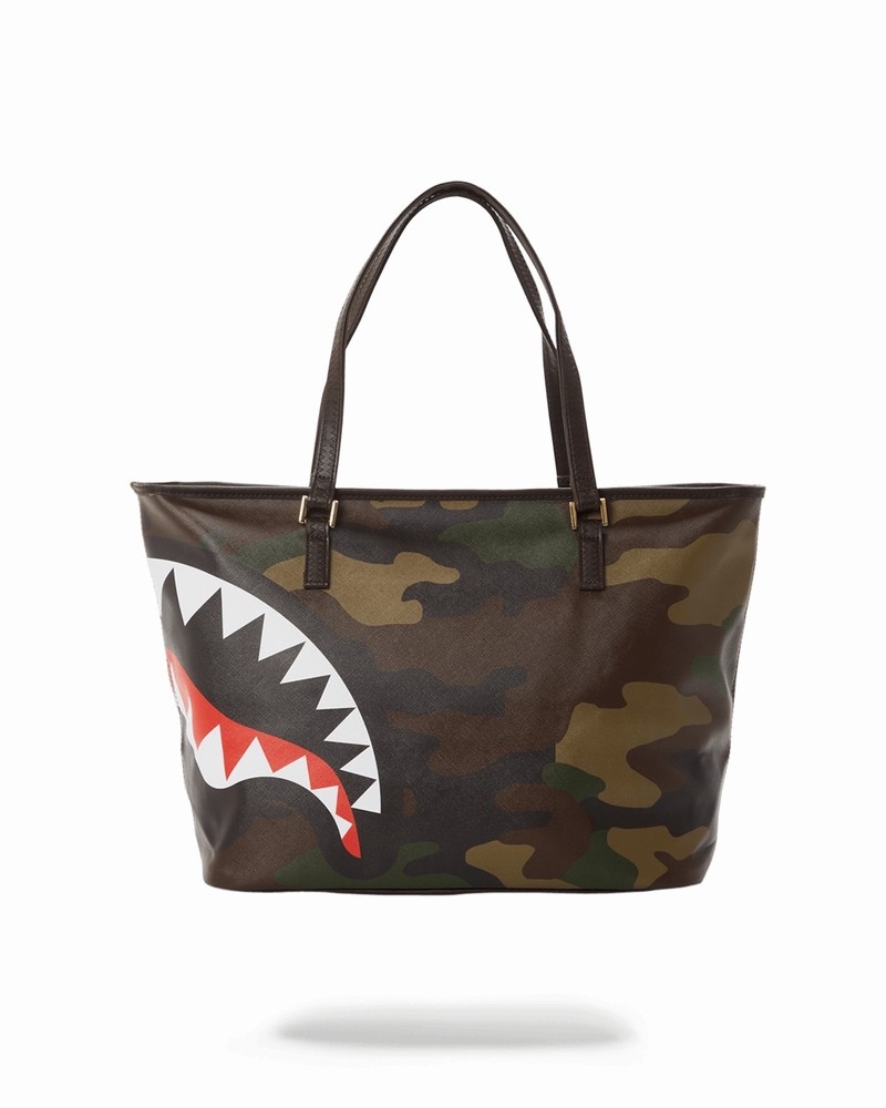 Brown Sprayground Checks In Camoflauge Men's Tote Bags | 902089977