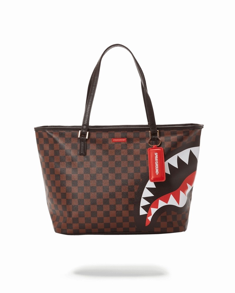 Brown Sprayground Checks In Camoflauge Men\'s Tote Bags | 902089977