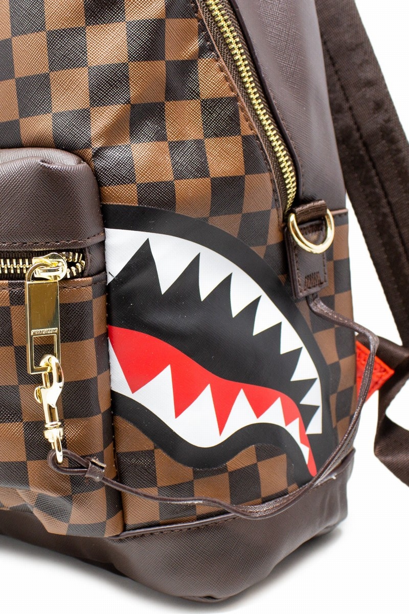 Brown Sprayground Side Sharks In Paris Men's Backpacks | 608356125