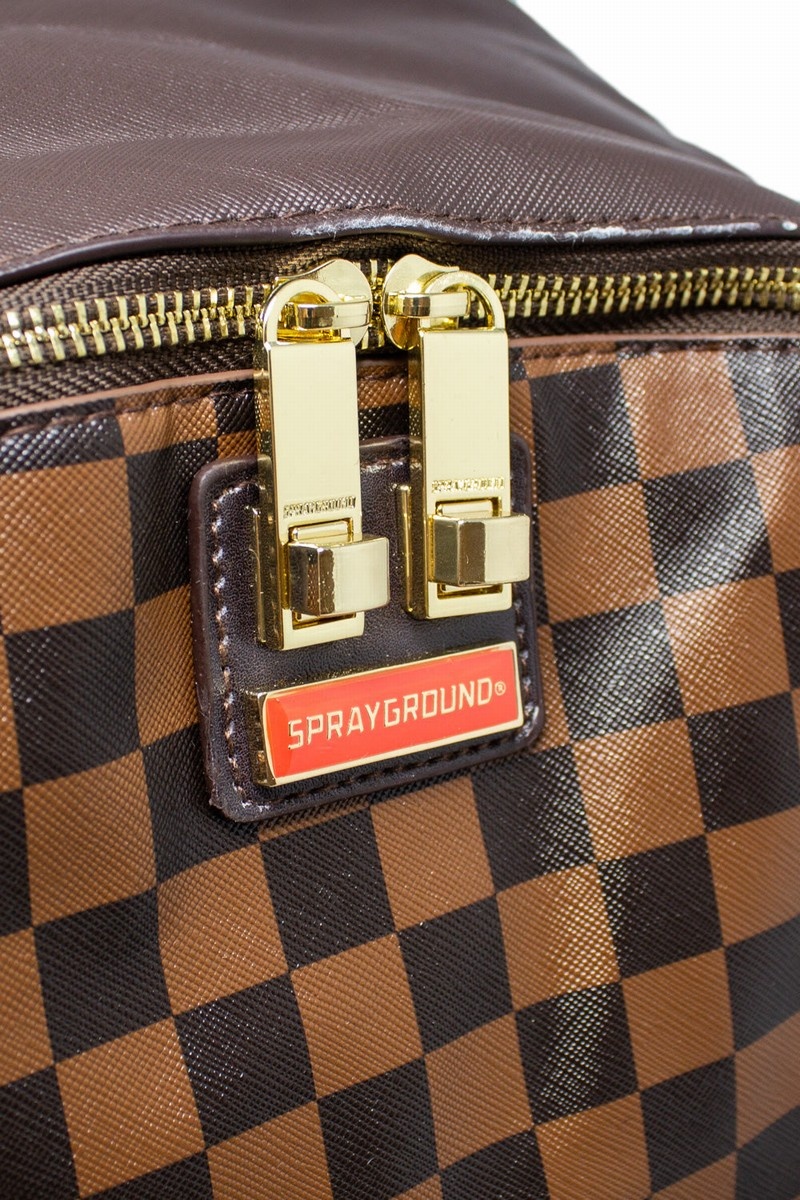 Brown Sprayground Side Sharks In Paris Men's Backpacks | 608356125
