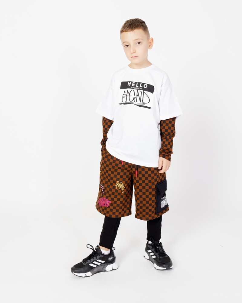 Brown Sprayground Tagged Up Double Kids' Joggers | 619210614