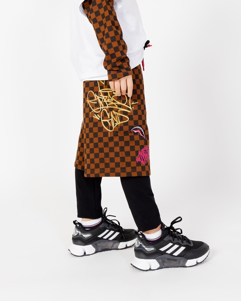 Brown Sprayground Tagged Up Double Kids' Joggers | 619210614