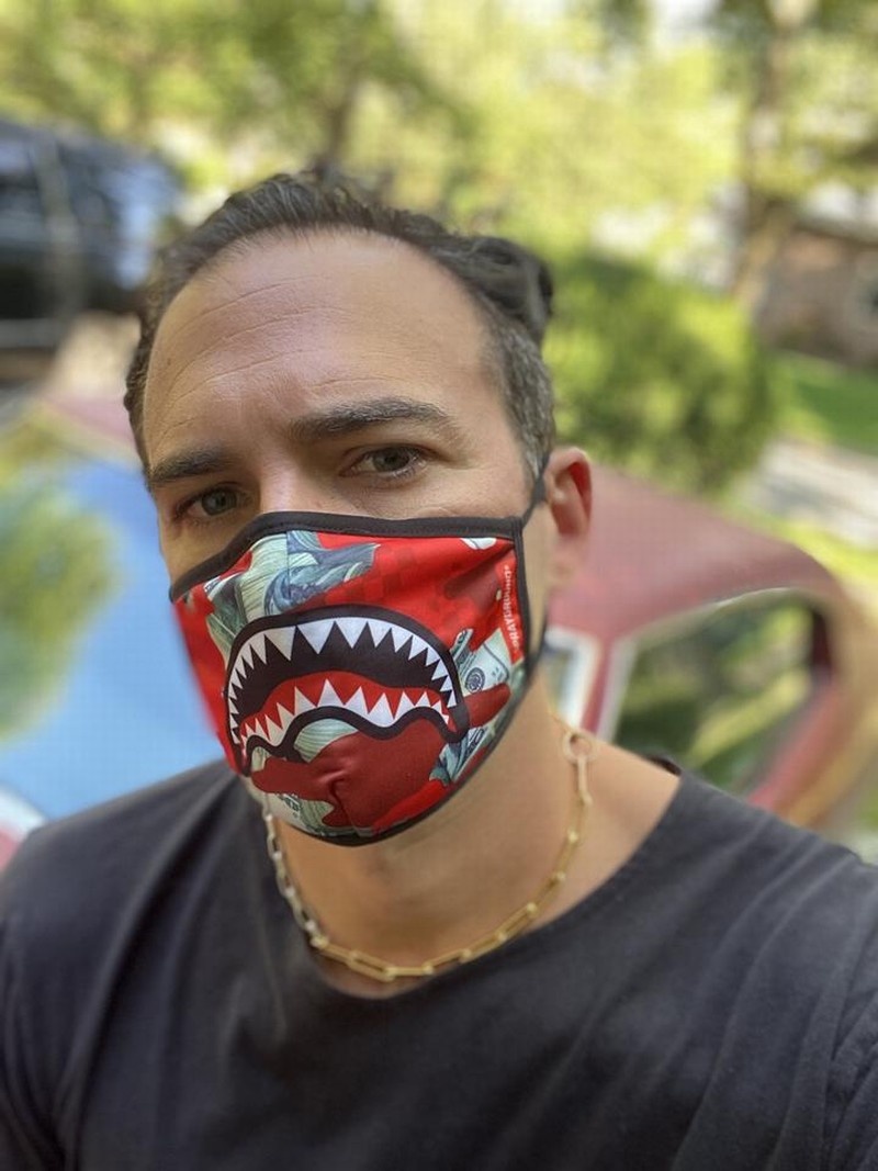 Green Sprayground Fixed Filter Panic Attack Fashion Men's Face Masks | 751837507