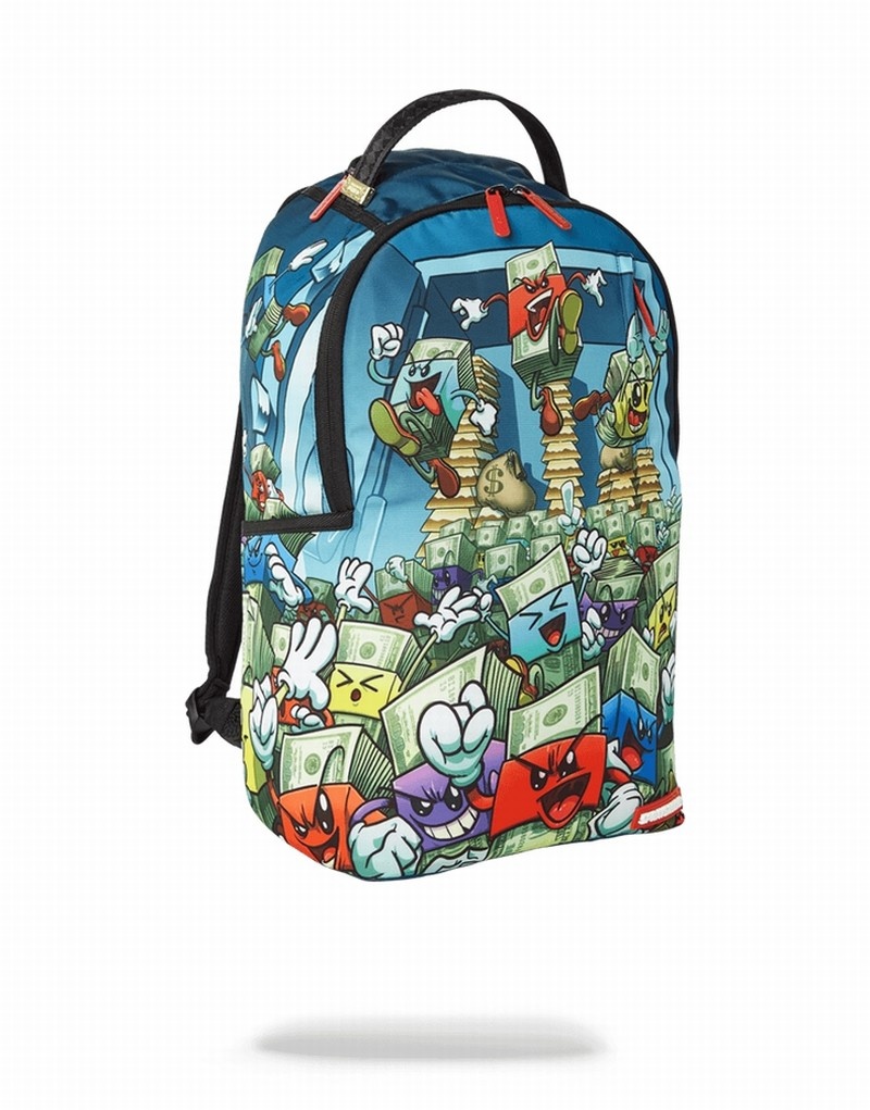Green Sprayground Money Boys The Breakout Men's Backpacks | 604965593