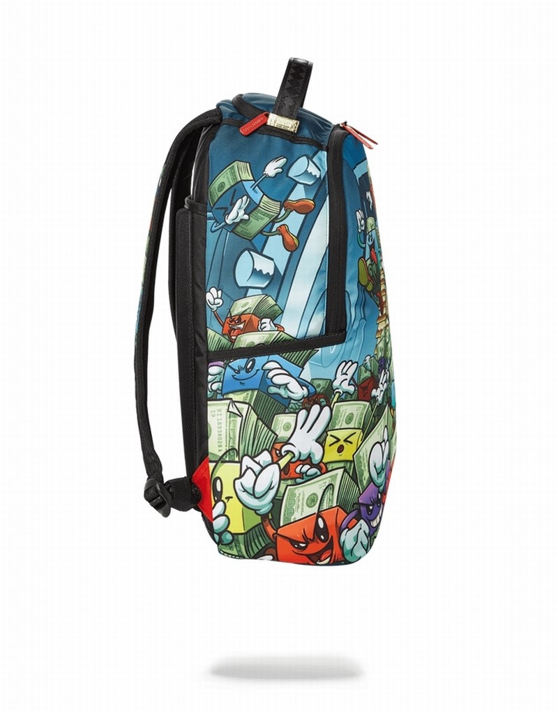 Green Sprayground Money Boys The Breakout Men's Backpacks | 604965593