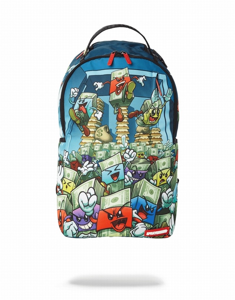 Green Sprayground Money Boys The Breakout Men\'s Backpacks | 604965593