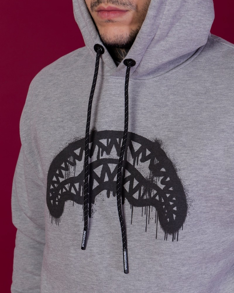 Grey Sprayground Graffiti Men's Hoodie | 468078077