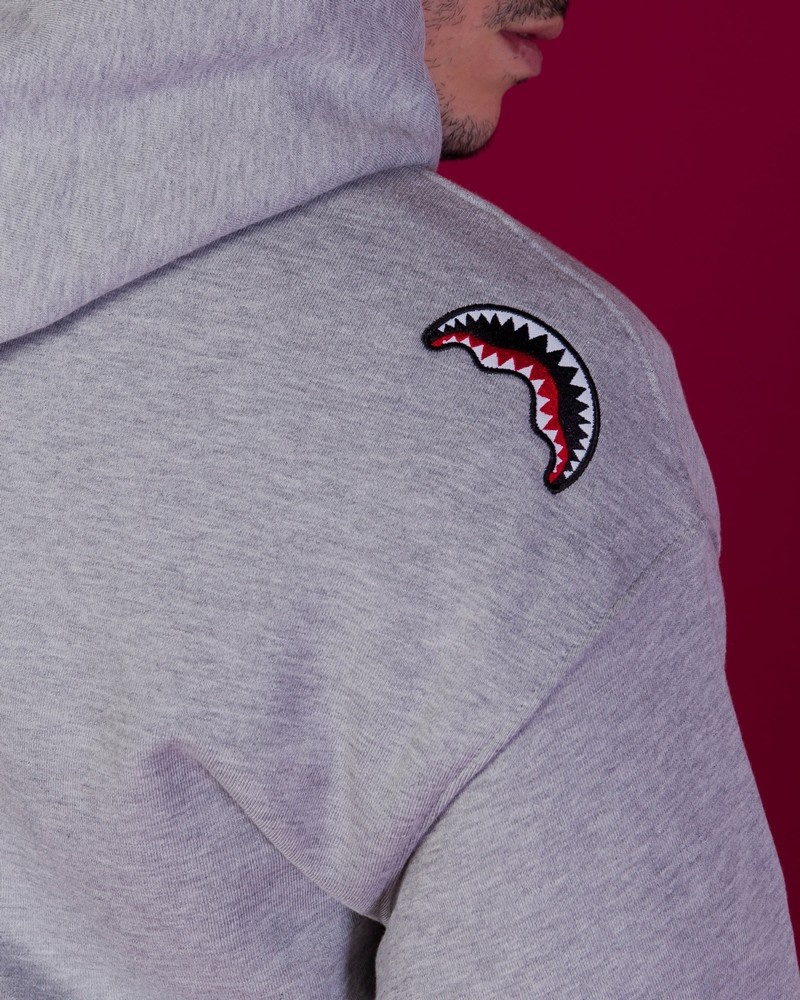 Grey Sprayground Graffiti Men's Hoodie | 468078077