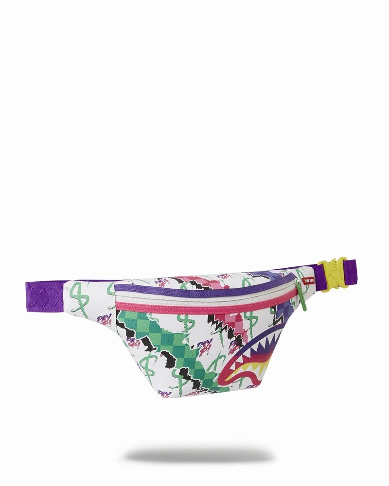 Multicolor Sprayground Dreamy Technicolor Savvy Men's Crossbody Bags | 43274773