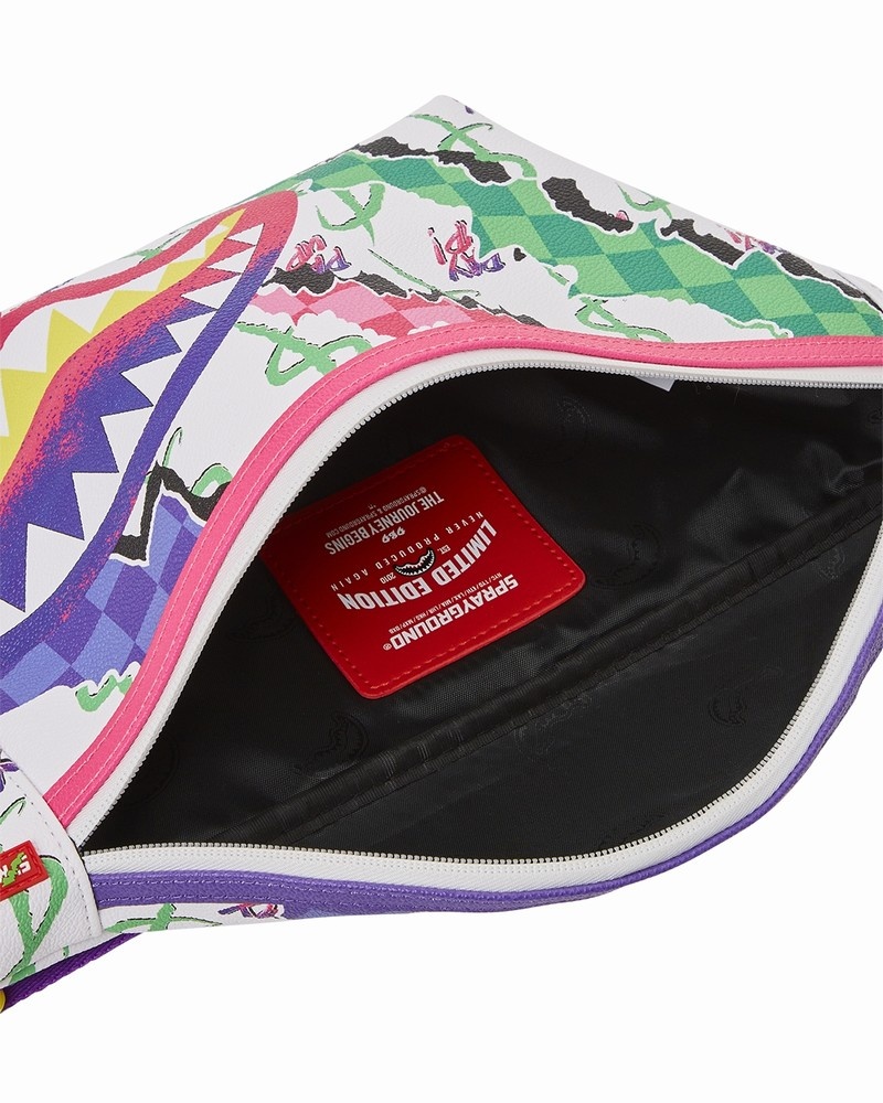 Multicolor Sprayground Dreamy Technicolor Savvy Men's Crossbody Bags | 43274773