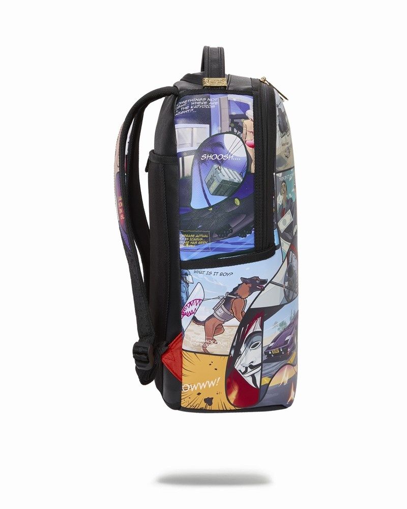 Multicolor Sprayground Everyday's A Movie Men's Backpacks | 155922649