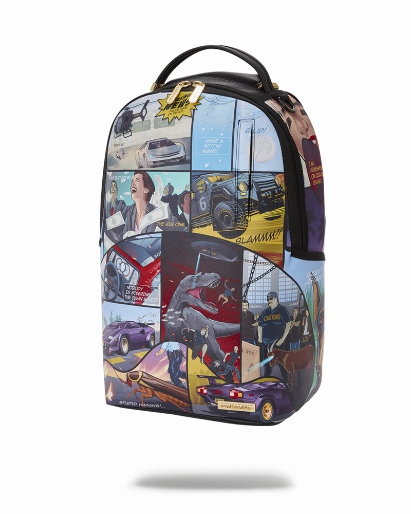 Multicolor Sprayground Everyday's A Movie Men's Backpacks | 155922649