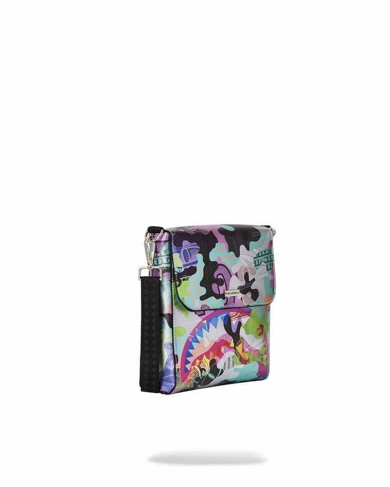 Multicolor Sprayground Heavy Rhythm Sling Men's Messenger Bags | 884774681