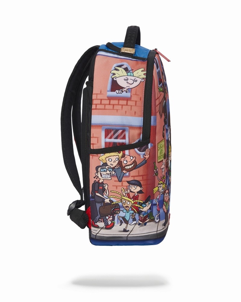 Multicolor Sprayground Hey Arnold Anniversary Men's Backpacks | 803389895