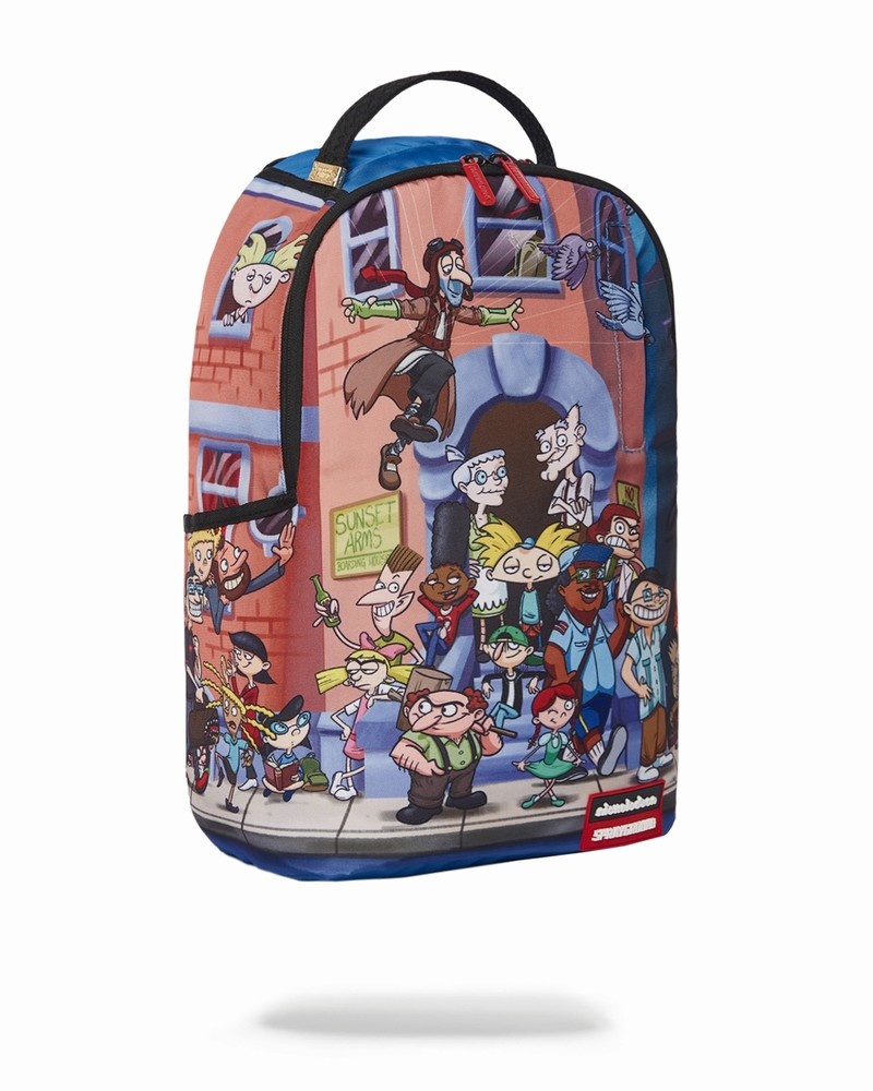 Multicolor Sprayground Hey Arnold Anniversary Men's Backpacks | 803389895
