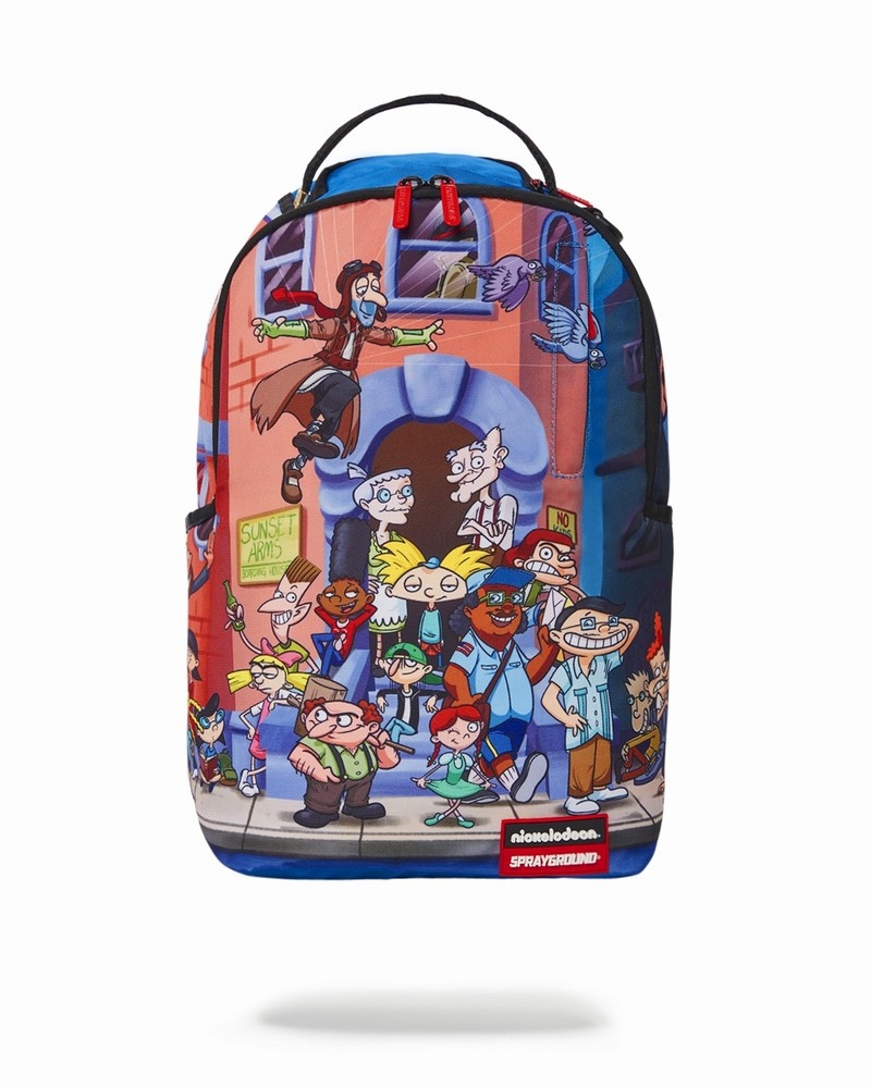 Multicolor Sprayground Hey Arnold Anniversary Men\'s Backpacks | 803389895