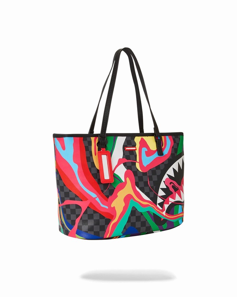 Multicolor Sprayground Laffy Taffy Men's Tote Bags | 405190358