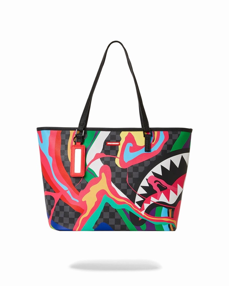 Multicolor Sprayground Laffy Taffy Men\'s Tote Bags | 405190358