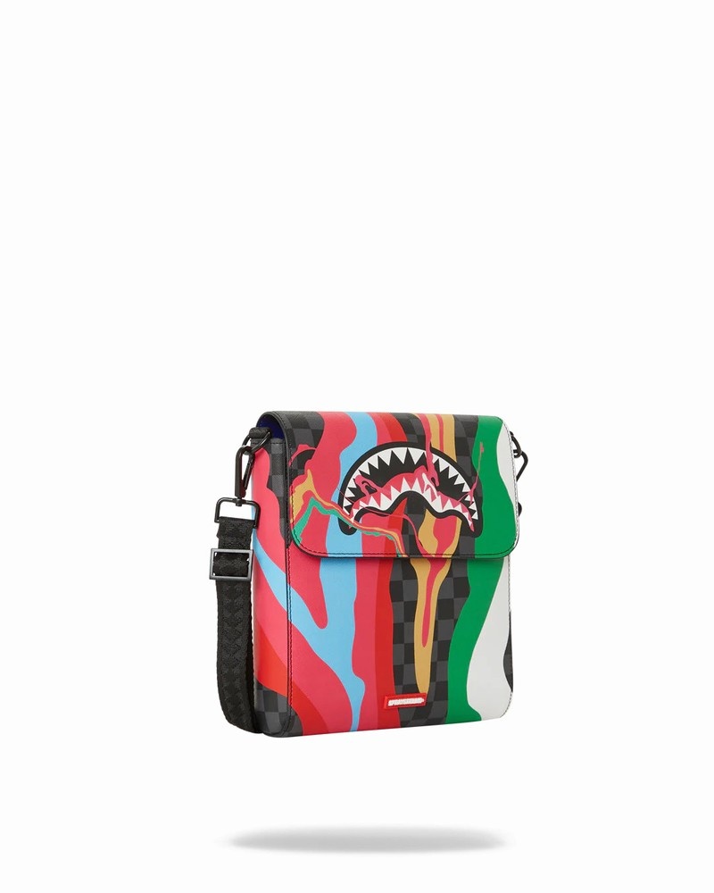 Multicolor Sprayground Laffy Taffy Men's Messenger Bags | 603773539