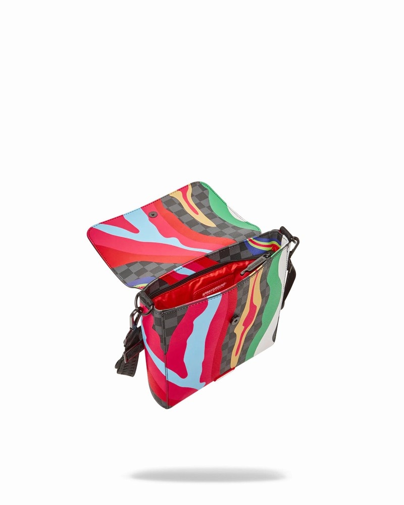 Multicolor Sprayground Laffy Taffy Men's Messenger Bags | 603773539