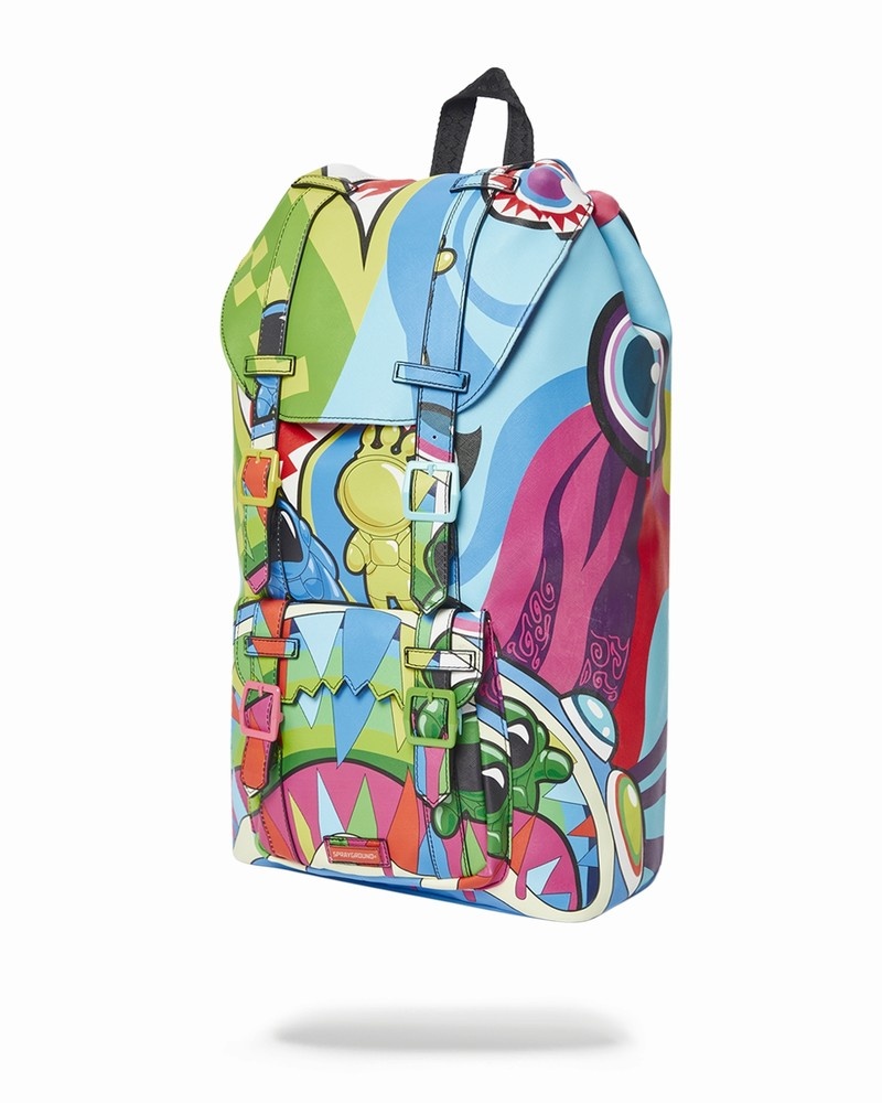 Multicolor Sprayground Mind Trip Hills Men's Backpacks | 123657600