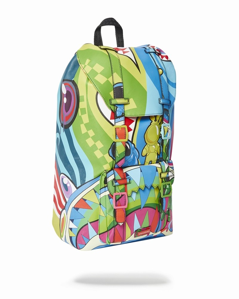 Multicolor Sprayground Mind Trip Hills Men's Backpacks | 123657600