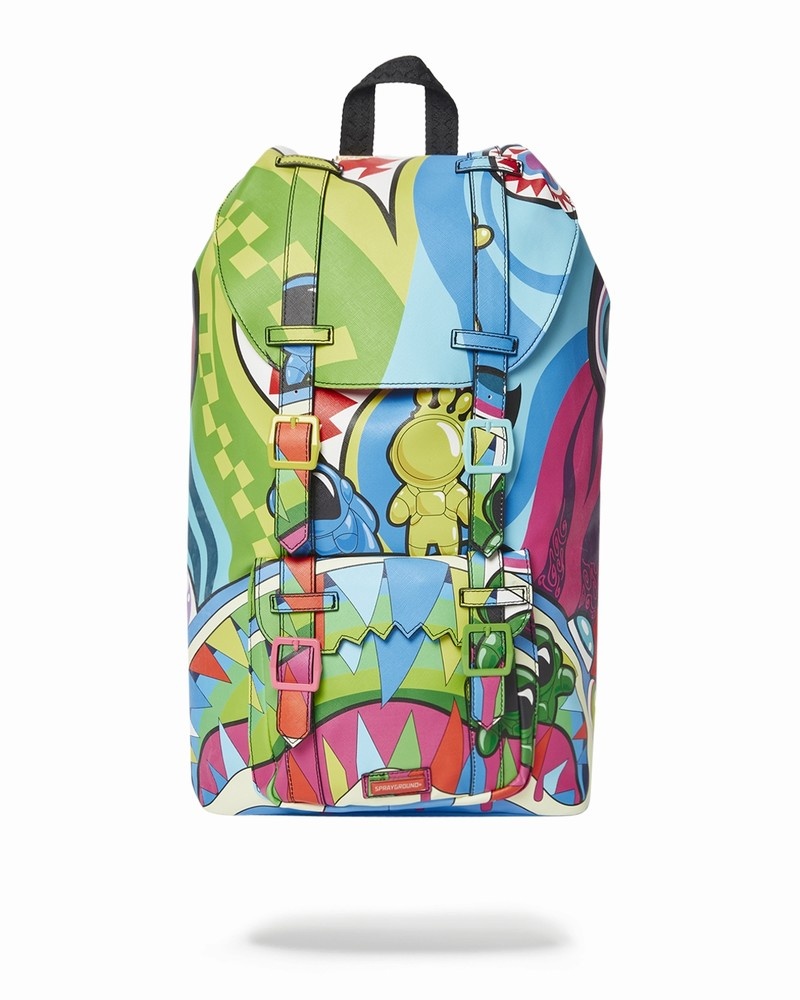 Multicolor Sprayground Mind Trip Hills Men\'s Backpacks | 123657600